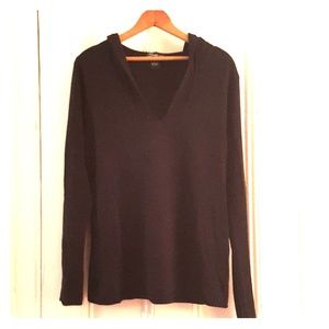 SML sweater, black with hood, super soft, large